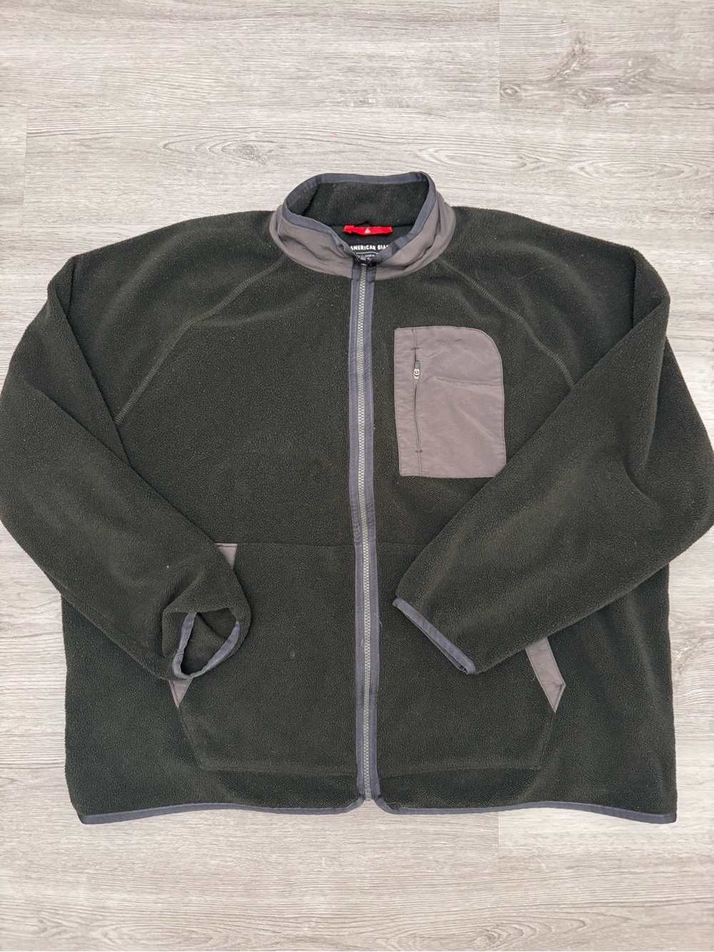 American Giant Men's active fleece Full Zip jacket XXL